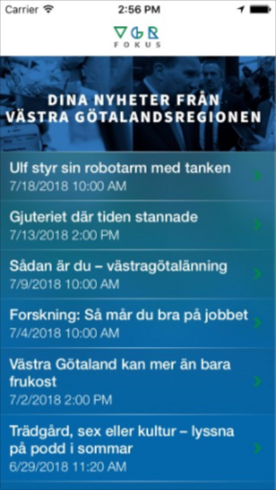 VGRfokus - Nyheter från VGR screenshot 2