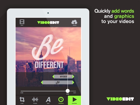 VideoEdit: Add text to video iPad screenshot 3 - Photo & Video app