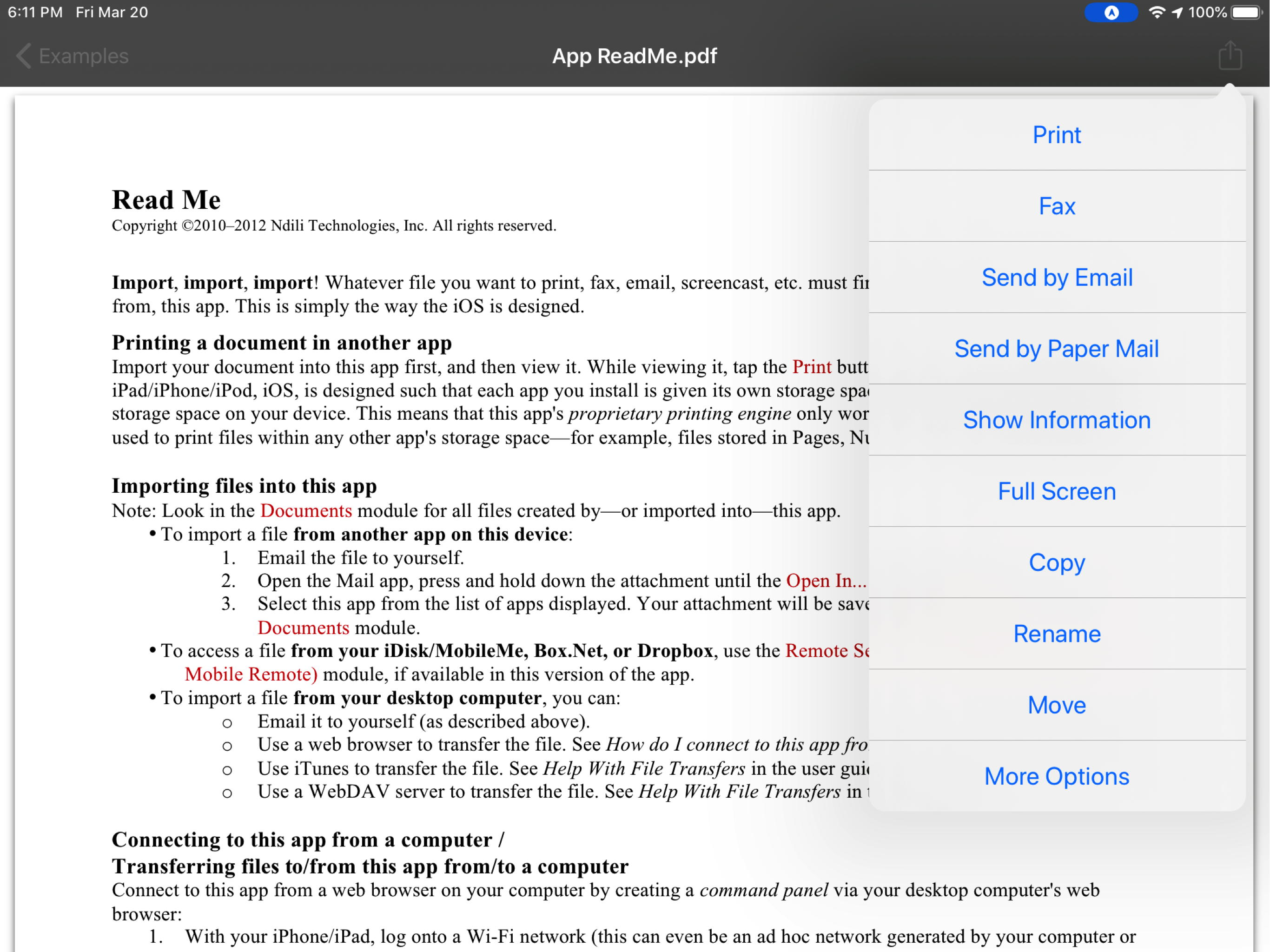 Document Manager for iPad screenshot 3