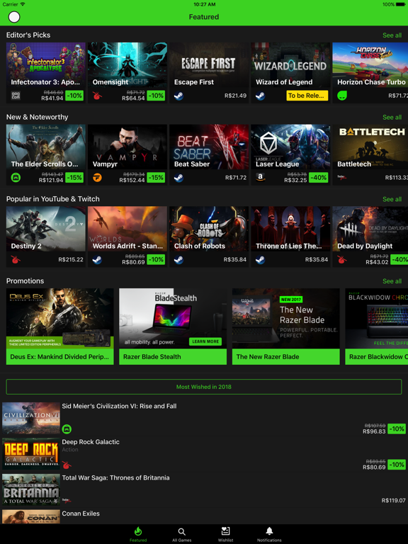 Screenshot #4 pour Razer Game Deals