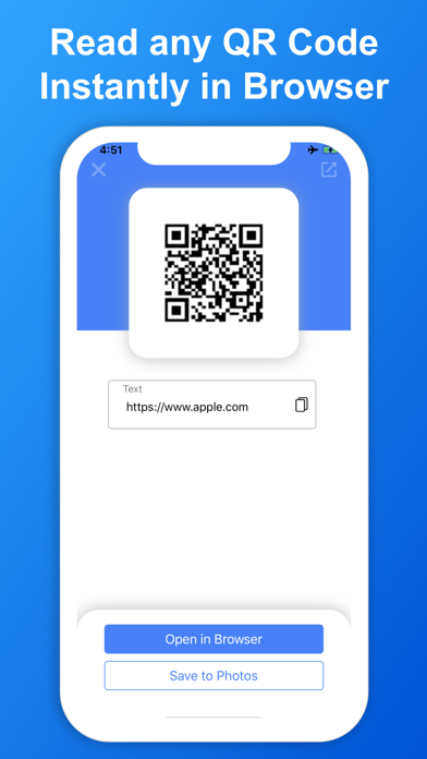 SkyBlueScan: QR Code Scanner Screenshot