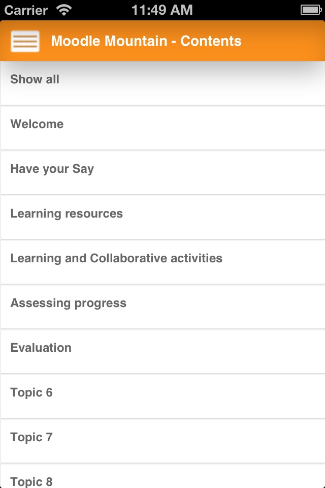 Moodle screenshot 3