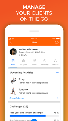Virtuagym Coach screenshot 1