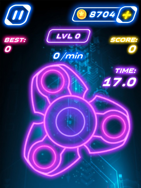Finger Spinner: Glow by Hand iPad screenshot