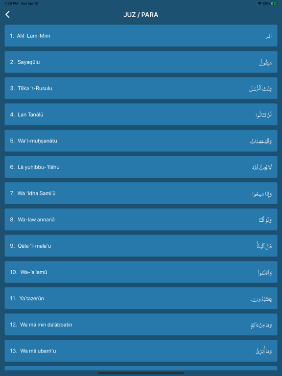 Quran IndoPak Script iPad screenshot 7 - Book app