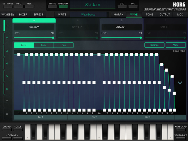 KORG iWAVESTATION Screenshot