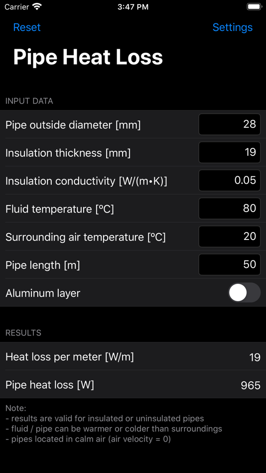 #1. Pipe Heat Loss (macOS) 由: Sebastjan Valic