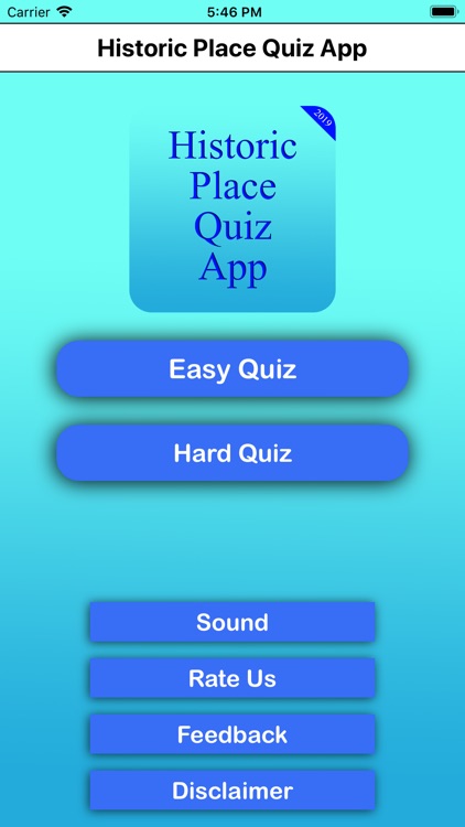 Historic Place Quiz App