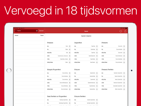 Portugees Werkwoorden (Plus) iPad app afbeelding 3