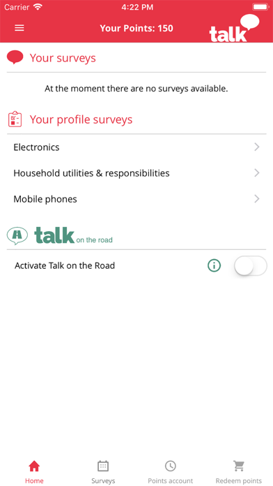 Talk Online Panel Screenshot