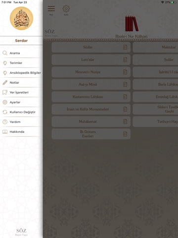 Risale-i Nur Külliyatı - SÖZ iPad screenshot