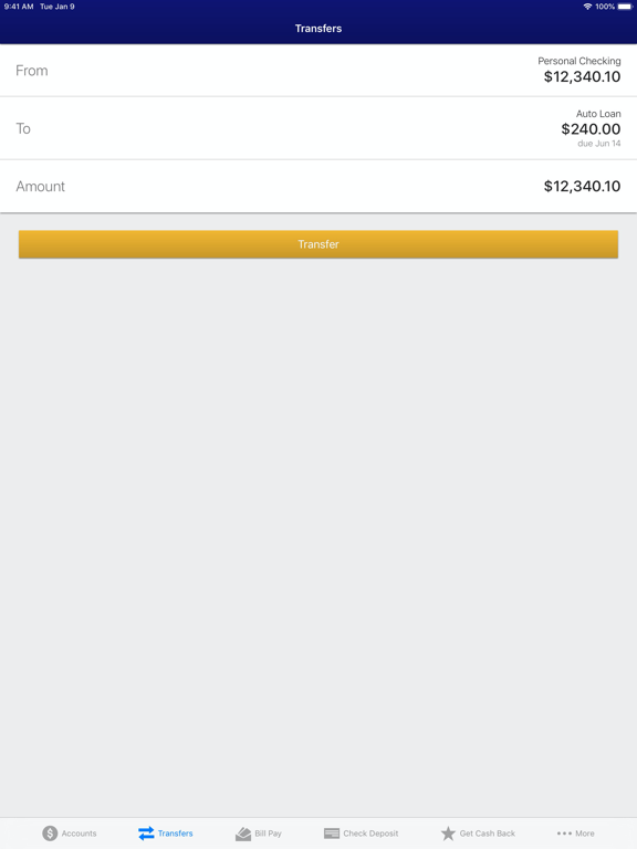 Harborstone Mobile iPad screenshot 4 - Finance app