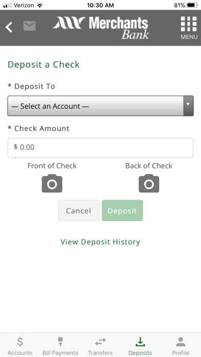 Merchants Bank N.A. Mobile Screenshot
