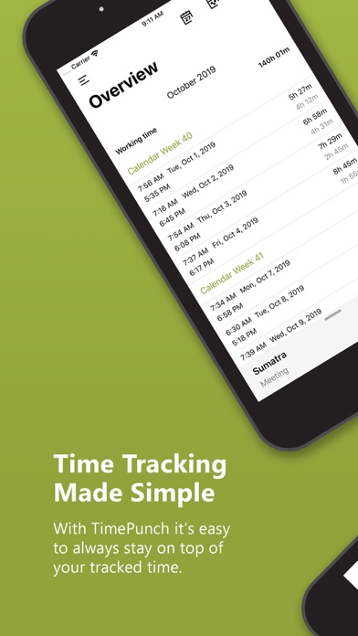TimePunch Mobile Screenshot