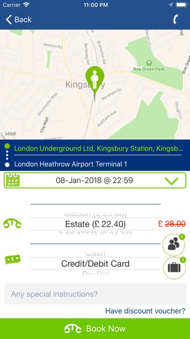 Minicabs.co.uk Screenshot