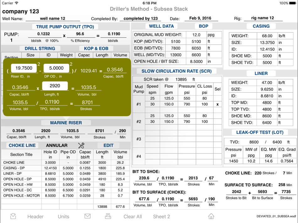 #3. Driller's Method Worksheets (iOS) 由: Carlos Moura