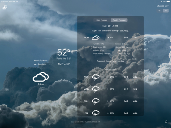 InstantWeather Appのおすすめ画像2