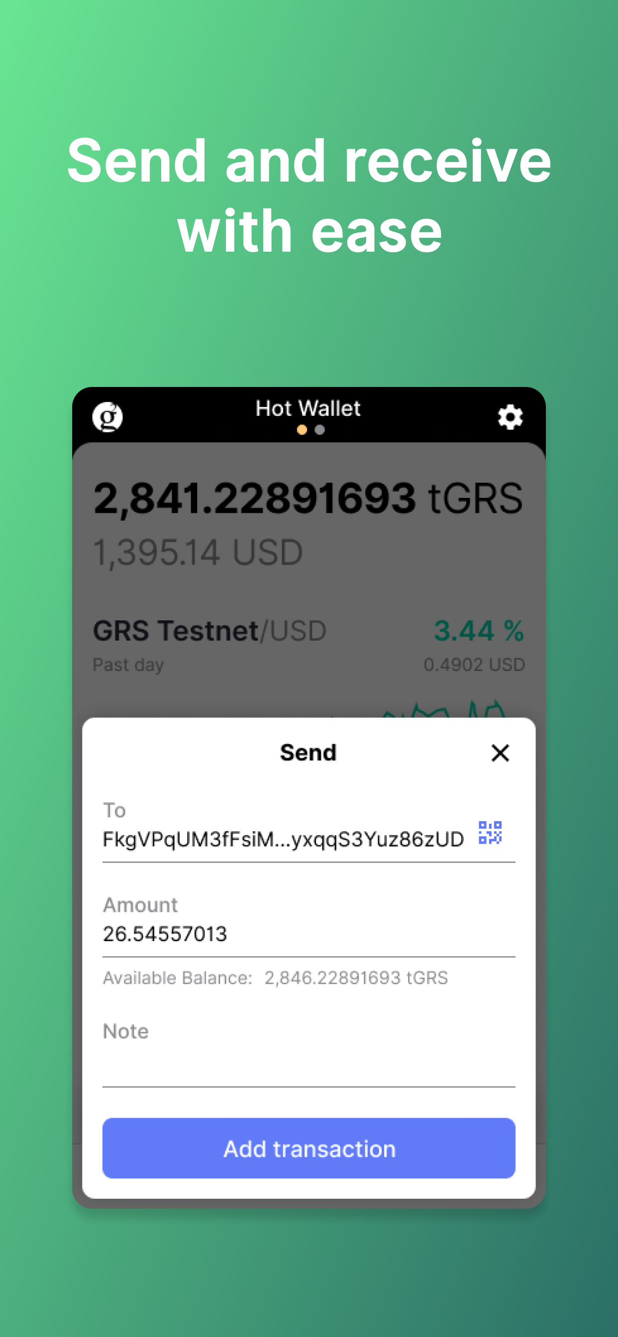 GRS Testnet Wallet for COINiD