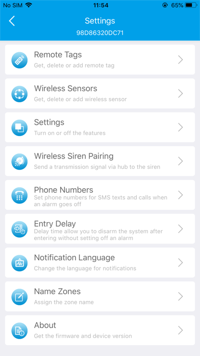 PNI SafeHouse HS550 iPhone screenshot