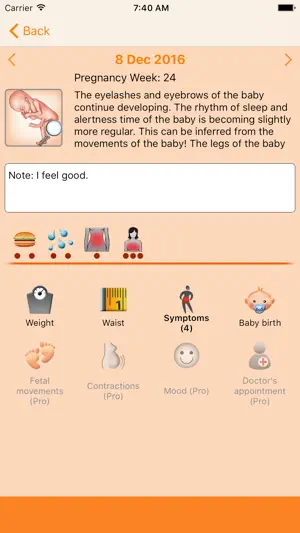 WomanLog Pregnancy Calendar screenshot 2