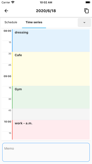 1day Schedule Screenshot