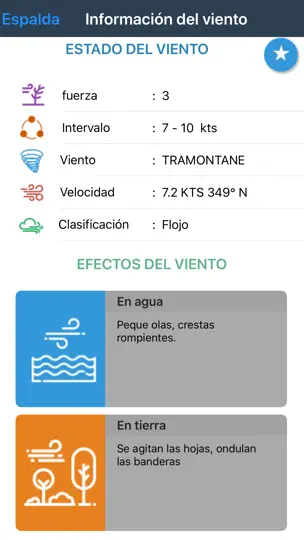 Captura de pantalla de Pronóstico Del Viento en iPhone 2