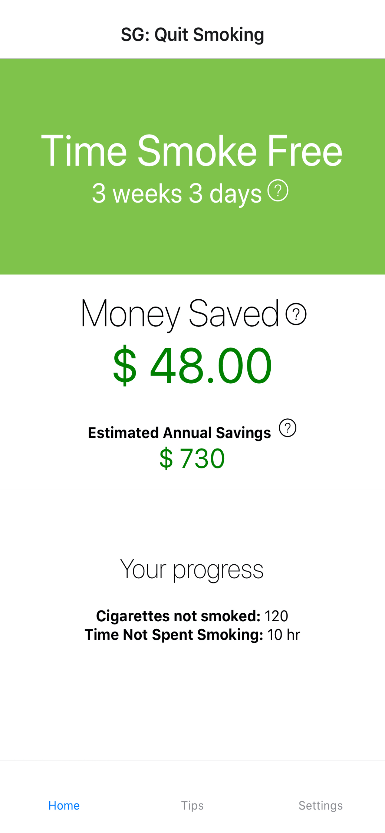 Goal to Quit Smoking screenshot 2