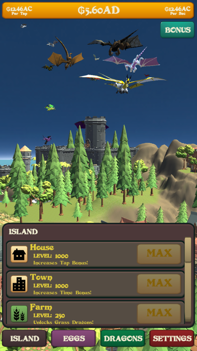 Screenshot #2 pour Dragon Island - Idle Tap