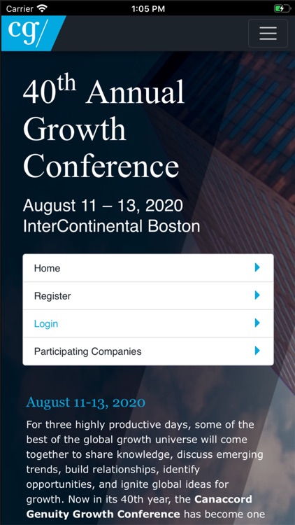 2020 CG Growth Conference