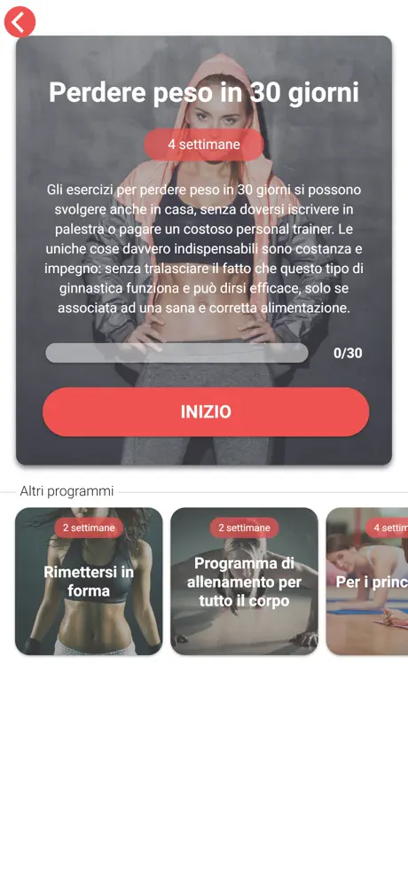 Scheda allenamento per donne
