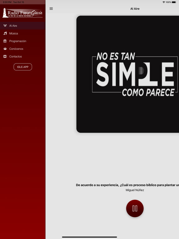 Radio Faro de Gracia iPad screenshot 2 - Music app