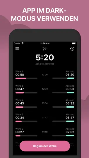 Screenshot von Storky - Wehentimer auf dem iPhone 6