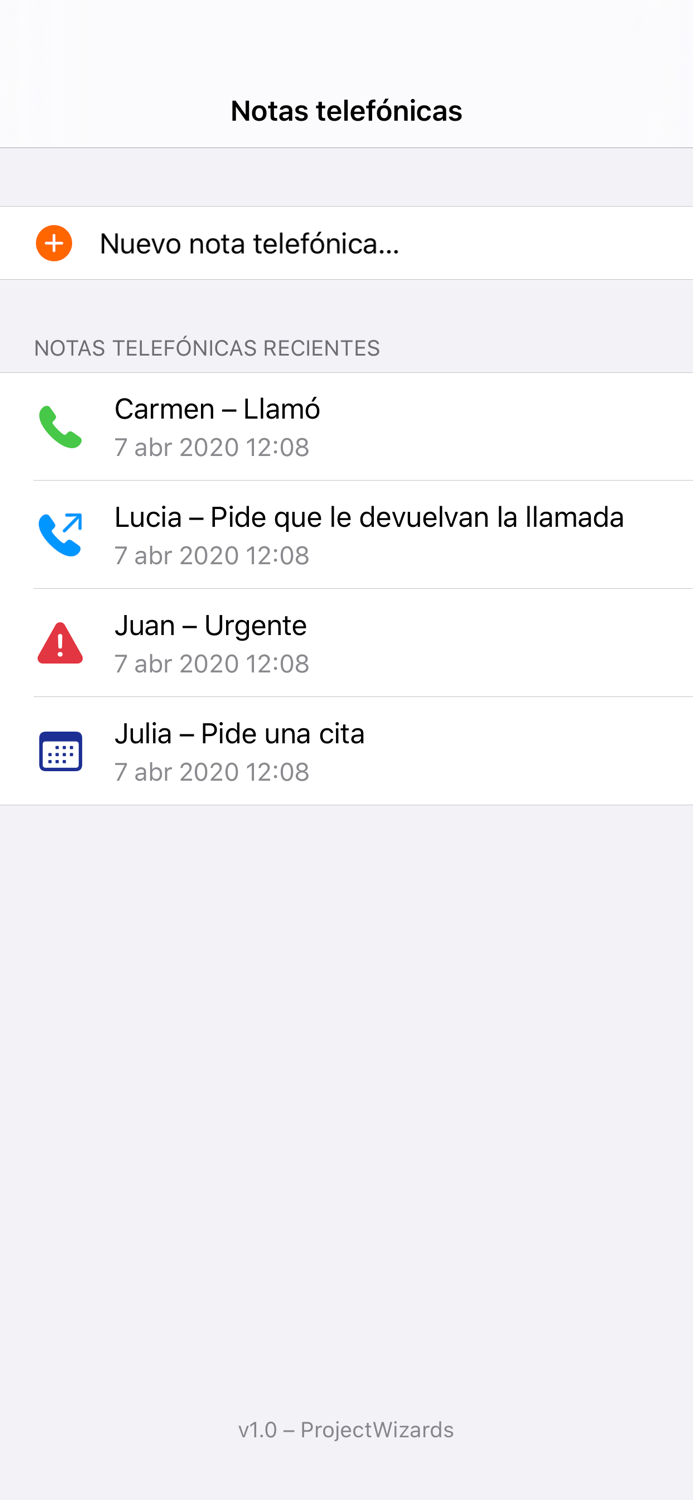 Nota Telefónica
