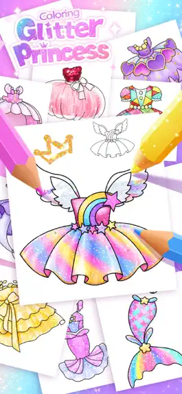 Game screenshot Coloring Glitter Princess mod apk