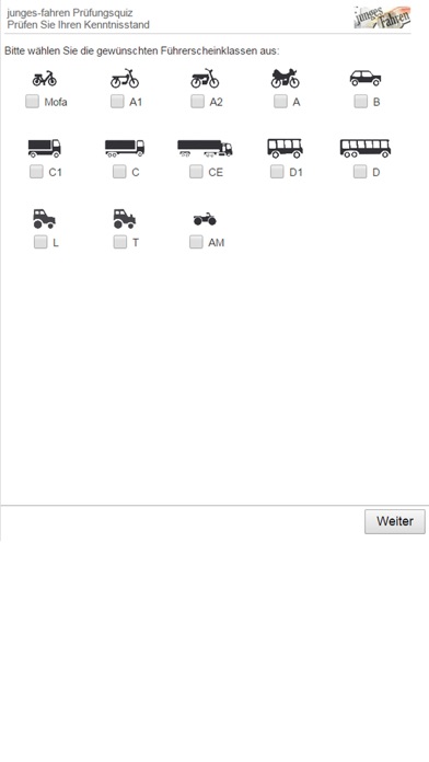 Prüfungsquiz Screenshot