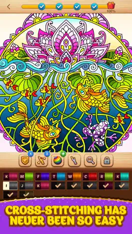 Game screenshot Cross Stitch Coloring Mandala apk