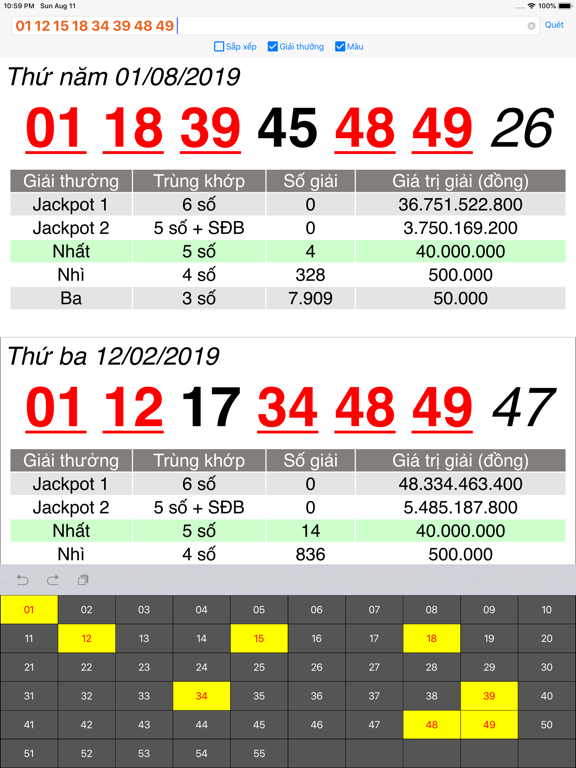 Xổ Số Tự Chọn iPad screenshot 7 - Entertainment app