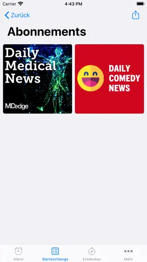 Screenshot von Podcast Alarm - Spieler & Alar auf dem iPhone 5