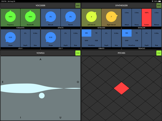 Screenshot #1 for Howl: A formant synthesizer
