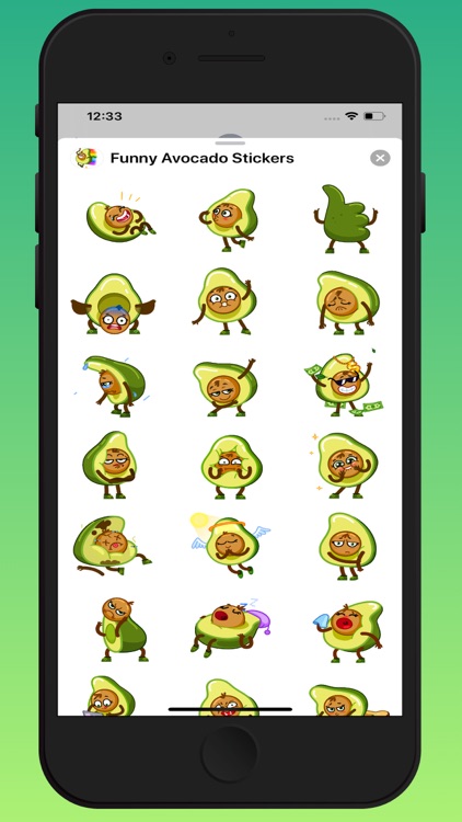 Funny Avocado Animated Sticker