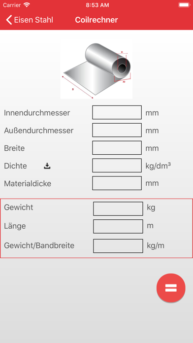Screenshot #2 pour EisenStahl Calculator