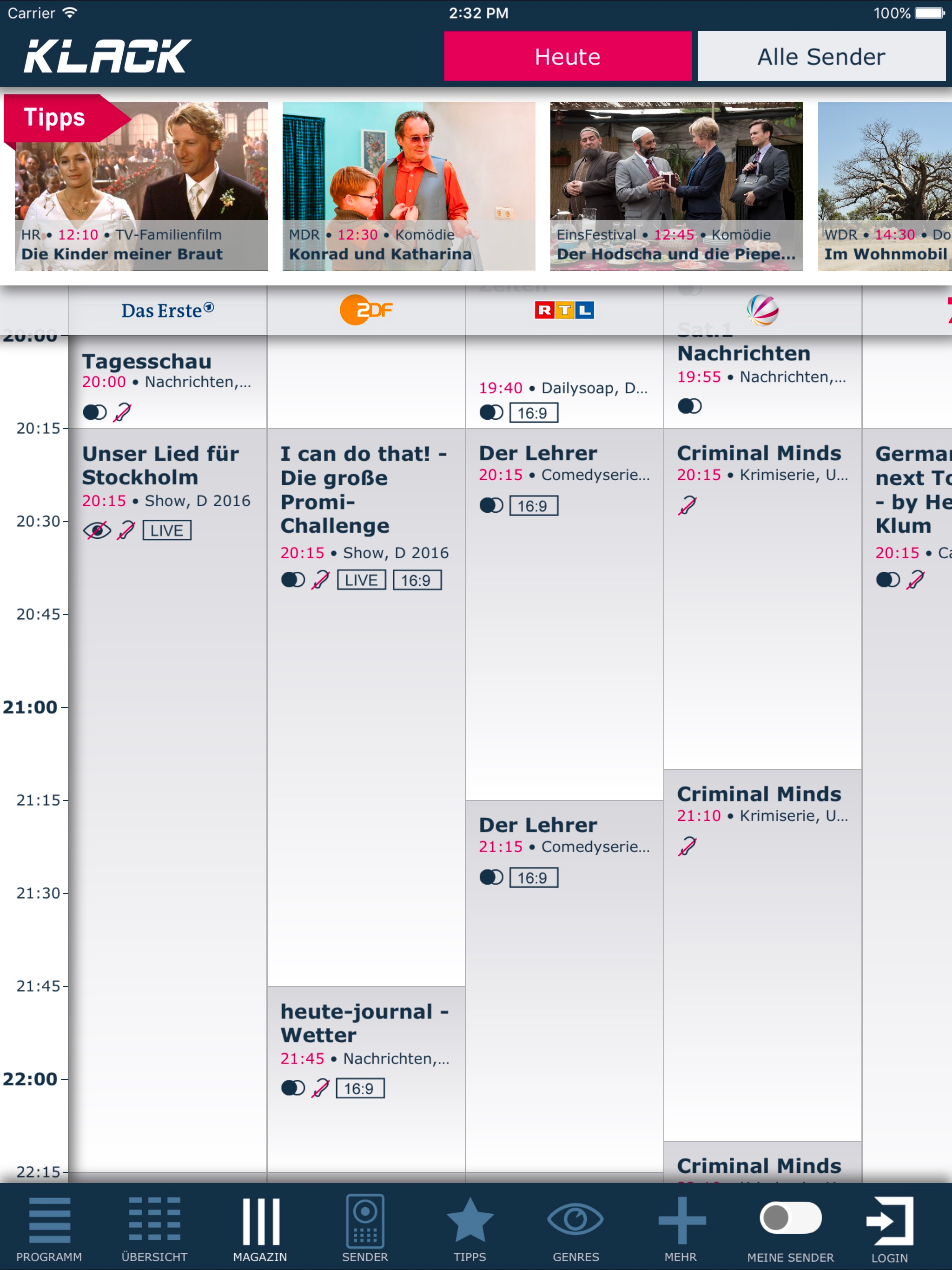 KLACK TV-Programm (Tablet) screenshot 4