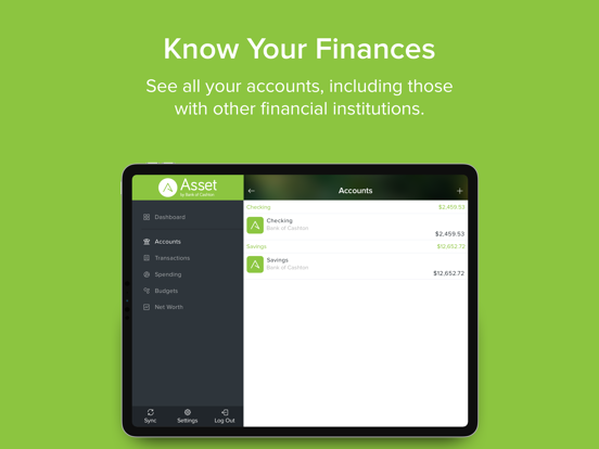 Asset, iPad screenshot 1 - Finance app