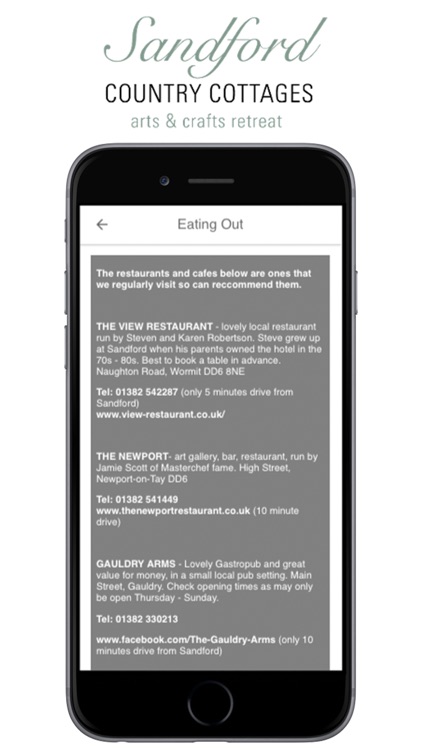 Sandford Visitor Info