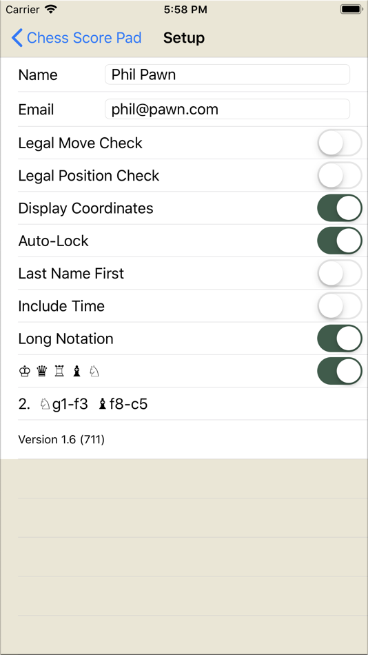 #5. Chess Score Pad (iOS) 由: CalcFxC, LLC