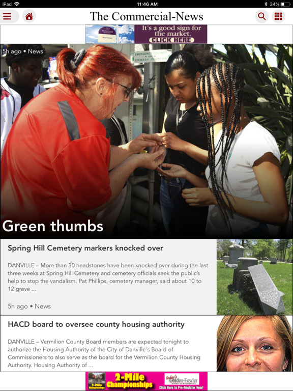 Commercial-News- Danville, IL iPad screenshot 1 - News app