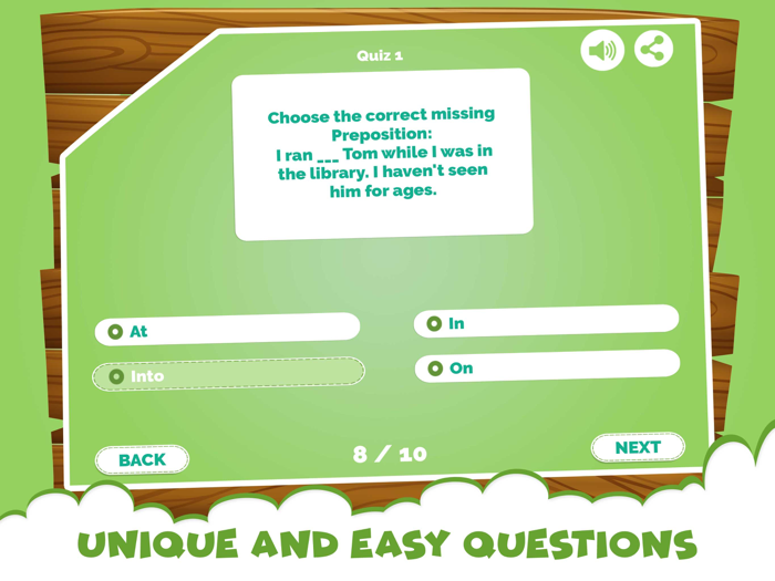 Learning Prepositions Quiz App