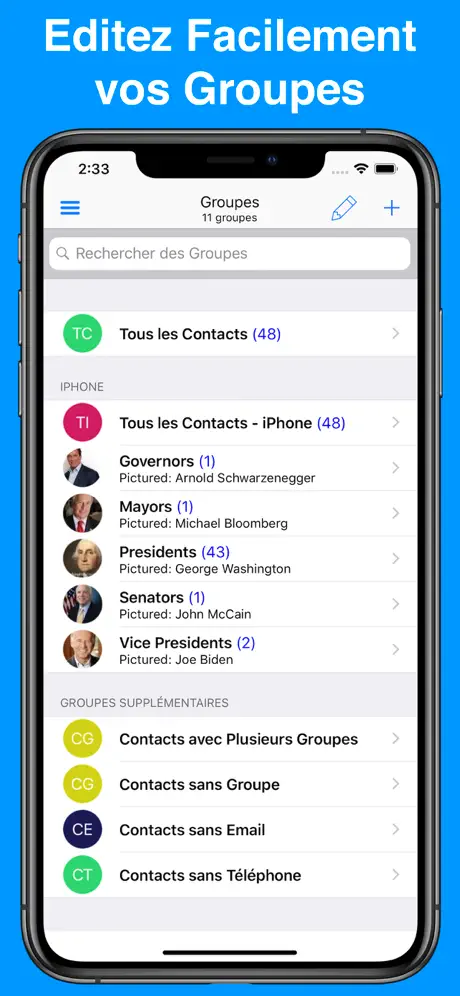 A2Z Contacts et Groupes