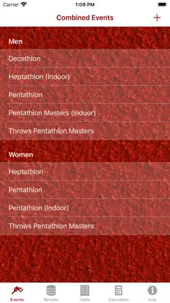 Athletics Score Calculator iPhone image 1