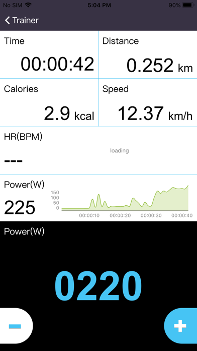 Xplova Workout Screenshot